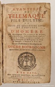 Libros antiguos: Libro de Aventures de Télémaque, Fils d'Ulysse, Fénelon, A La Haye, Adrian Moetjens, 1741